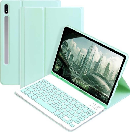 Qpen Samsung Galaxy X200 Tab A8 Uyumlu 10.5 inç Klavyeli Tablet Kılıf