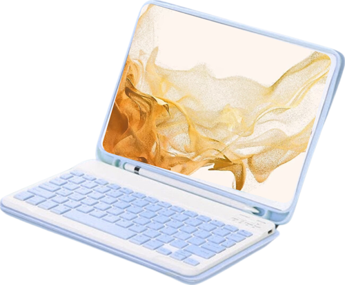 Qpen Samsung Galaxy X800 Tab S8 Plus Uyumlu 12.4 inç Klavyeli Tablet Kılıf