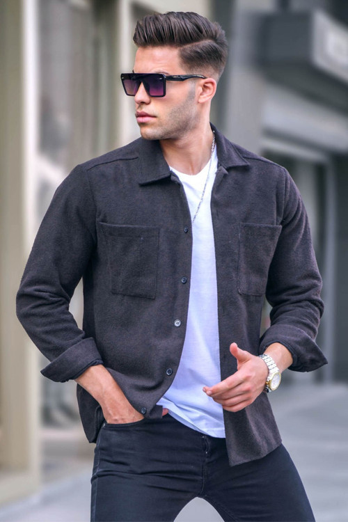 Kahverengi Regular Fit Oduncu Yün Gömlek 5557