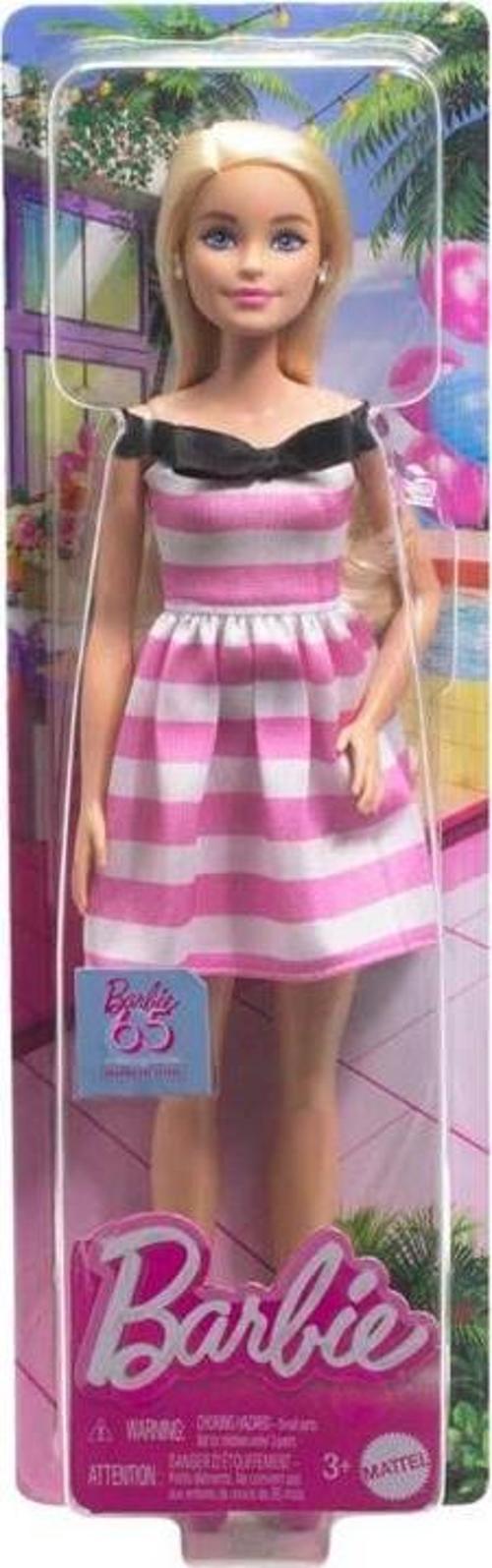 Barbie 65.Yıl Özel Pembe Elbiseli Bebek HTH66