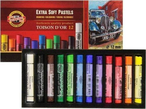 Koh-i Noor Toison D'or Extra Soft Pastel Boya (KALIN) 12 Renk