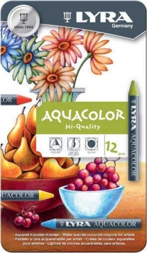 Aquacolor Aquarell Sulandırılabilen Pastel Boya Seti 12li Metal Kutu