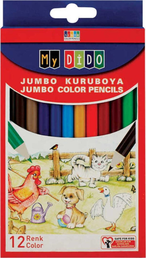 Mydido 12 Renk Jumbo Kuru Boya Myk03