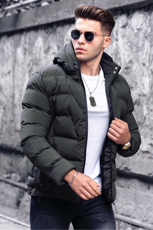 Haki Erkek Şişme Mont 9265