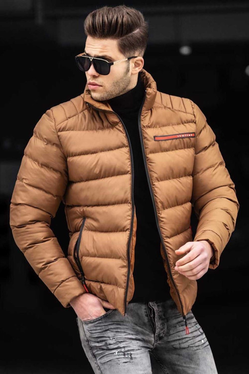 Erkek Taba Şişme Mont 5063