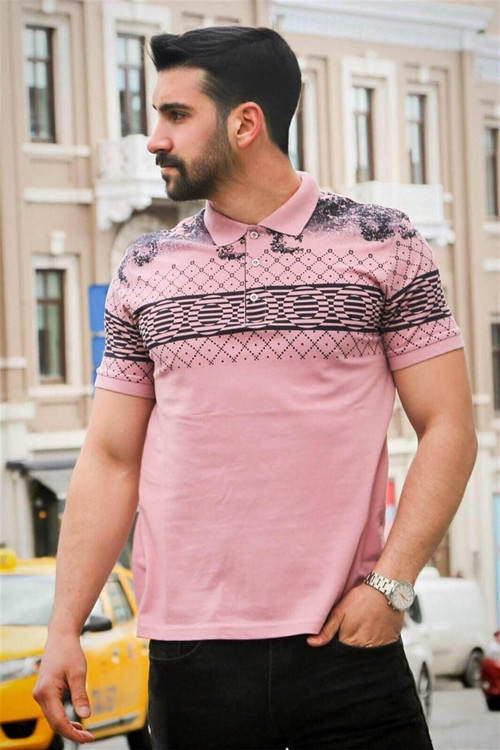 Erkek Pudra Polo Yaka - 3057