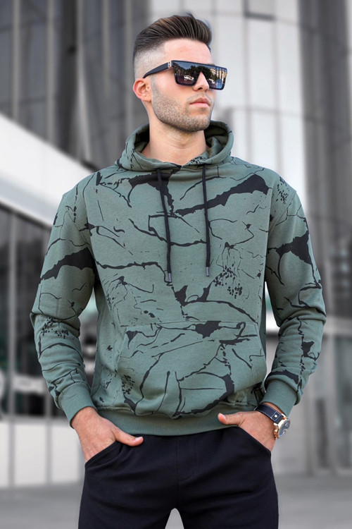 Haki Kapüşonlu Sweatshirt 5324