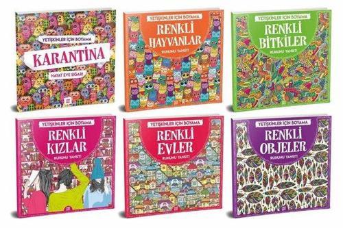 Yetişkinler İçin Boyama Seti-6 Kitap Takım