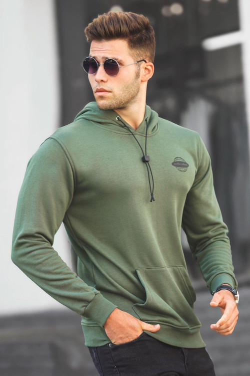 Haki Baskılı Erkek Sweatshirt 5297