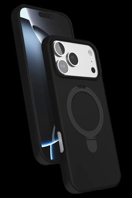 Apple iPhone 17 Pro Max Regal Magsafe Standlı Kapak - Siyah