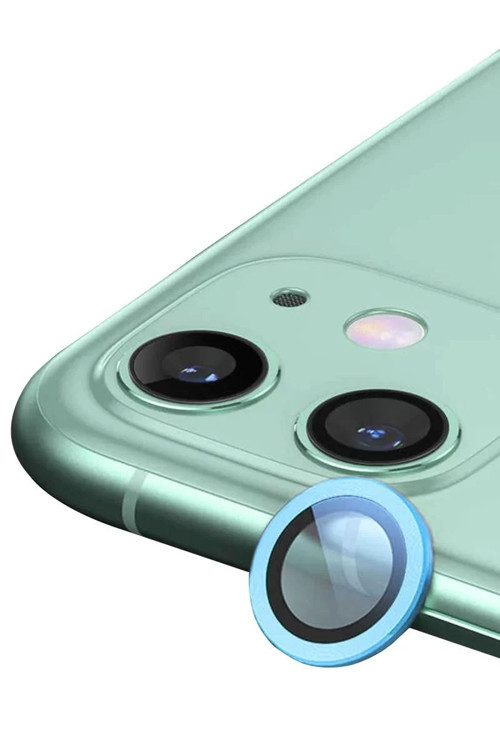 Apple iPhone 12 Mini Raze Metal Kamera Lens - Mavi