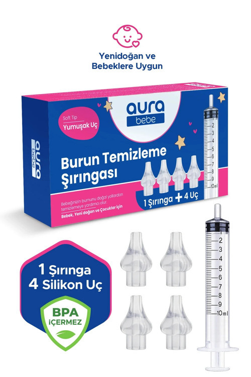 Bebek Burun Yıkama Şırıngası ve 4 Adet Yedek Uç