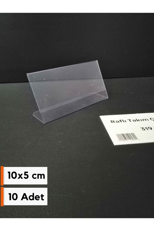 10 Adet Pvc Etiketlik Kartvizitlik 10x5 Cm Ayaklı Ürün Fiyat Raf Etiketliği Bilgilendirme Kartlık