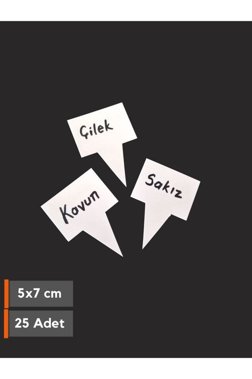 Silinebilir Beyaz Etiket Baklava Etiketi Tatlı Etiketi Saplamalı Batırmalı isimlik 5x7 cm 25 Adet T1