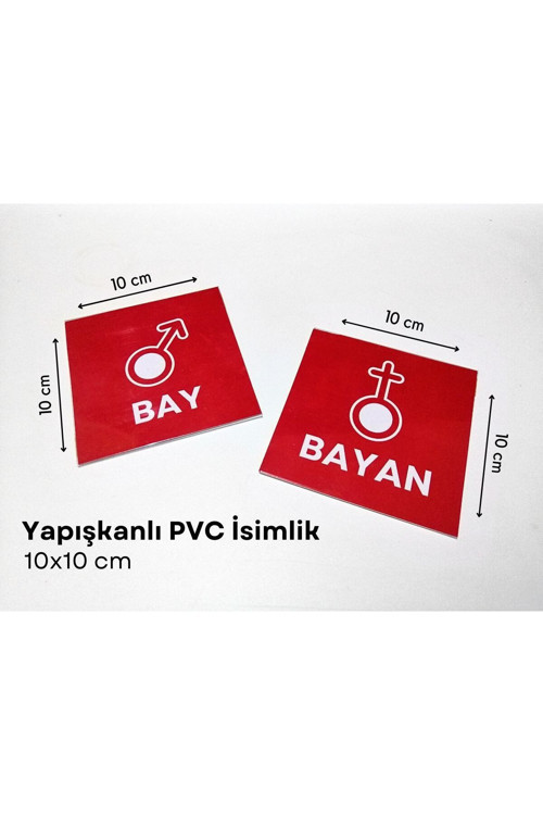 Yapışkanlı PVC Gösterge Bay Tabelası Yönlendirme Resmi Erkek Kadın Giyim WC İşareti