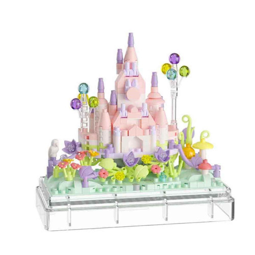 Castle Boutique Rüya Kalesi Yapım Blokları (412 Parça) | Fanuslu Dekoratif Maket Seti