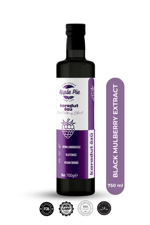 Apple Pie Karadut Özü 700 gr Soğuk Sıkım , Şeker İlavesiz , Black Mulberry Extract