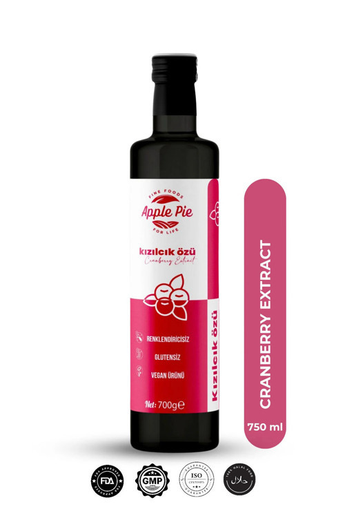 Apple Pie Kızılcık Özü Doğal Koruyucusuz 700 gr ( Analizli ) , Soğuk Sıkım , Cranberry Extract