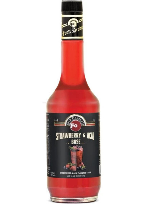 Çilek ve Açai Aromalı Baz Kokteyl ve Kahve Şurup 700 ml