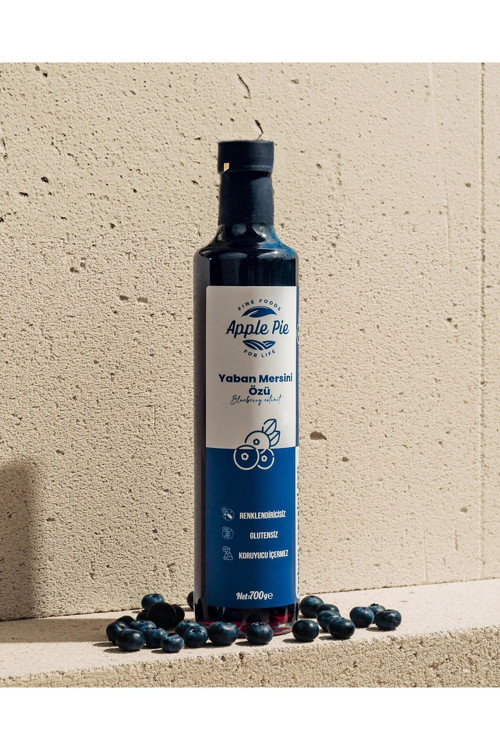 Apple Pie Yaban Mersini Özü 700 gr , Doğal , Katkısız ( Analizli ) , Soğuk Sıkım , Blueberry Extract