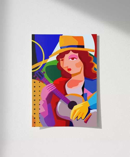 Çerçevesiz Poster Müzikal Portre