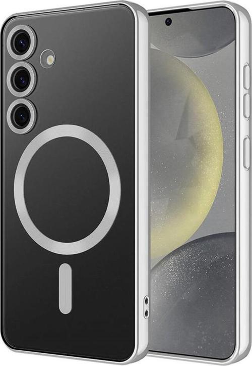 Galaxy S24 Plus Kılıf Magsafe Köşeleri Renkli Lüx Şeffaf Kamera Lens Korumalı