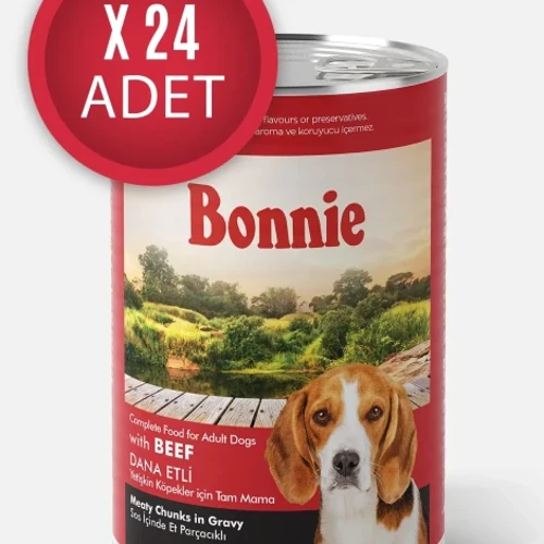 Biftekli Sos İçinde Et Parçacıklı Köpek Konservesi 400g x 24 Adet