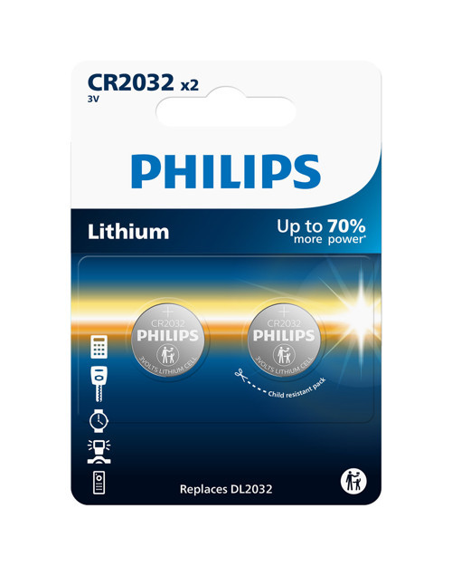 CR2032 3V Lityum Düğme Pil,saat ve Kumanda Pili - DL2032 Muadili - CR2032P2/01B -2'li Paket