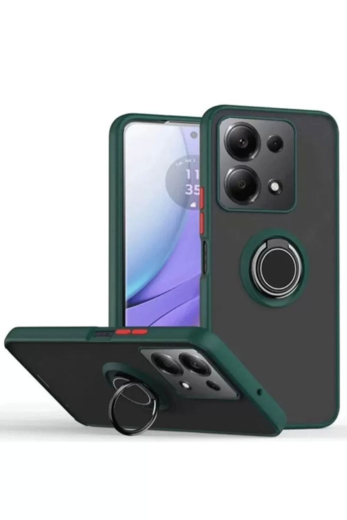 Redmi Note 13 Pro 4G Montreal Yüzüklü Silikon Kapak - Yeşil