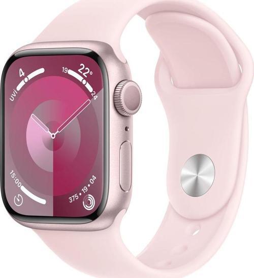 Watch Series 9 GPS 41 mm Pembe Alüminyum Kasa ve Uçuk Pembe Spor Kordon - S / M