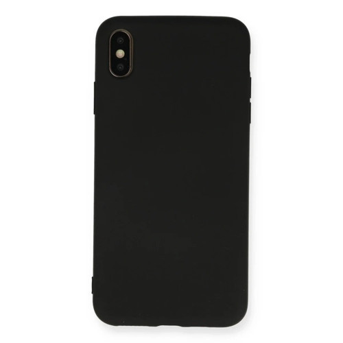 Apple İphone Xs Max Kılıf Nano İçi Kadife Silikon - Siyah