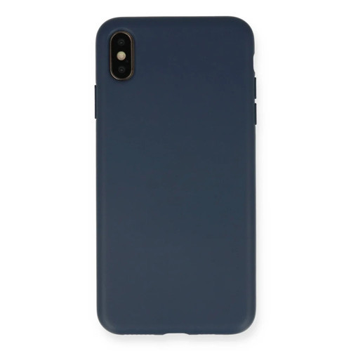 Apple İphone Xs Max Kılıf Nano İçi Kadife Silikon - Lacivert