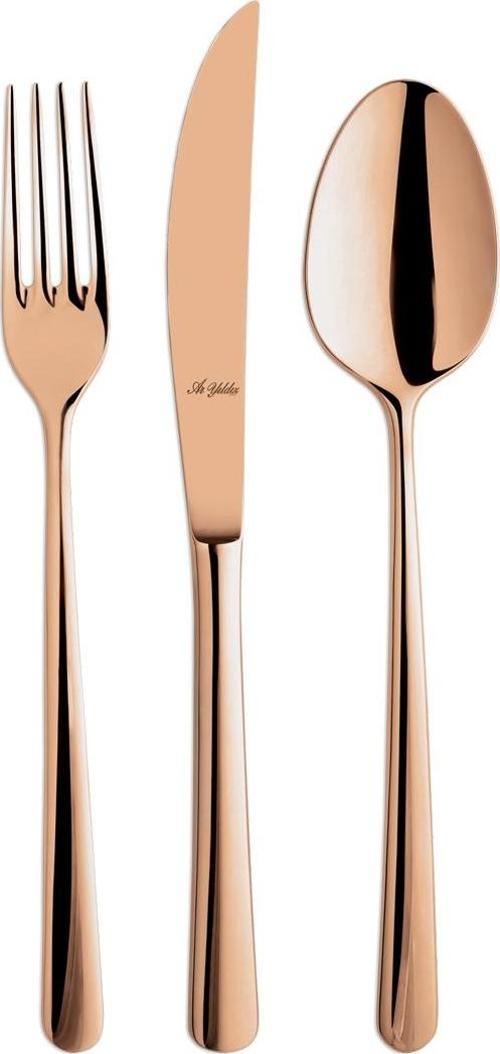 Viole Bronz 6 Kişilik 24 Parça Çatal Kaşık Bıçak Takımı