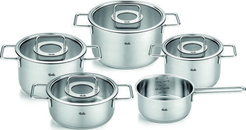 Pure Collection 9 Parça Cam Kapak Çelik Tencere Seti