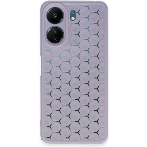 Xiaomi Redmi 13c Kılıf Petek Silikon Kapak - Lila