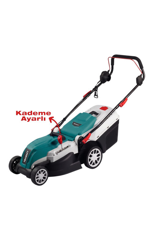 1600W Elektrikli Çim Biçme Makinesi 38 Cm Kademe Ayarlı Çim Biçme Motoru Sepetitrıcraft 1600W Elektrikli Çim Biçme Makinesi 38 Cm Kademe Ayarlı Çim Biçme Motoru Sepeti