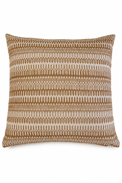Echo Premium Jakarlı Dokuma Karamel Kırlent Kılıfı 43x43 cm