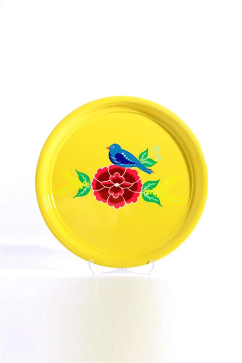 Tepsi Sarı Kuşlu (26 Cm)