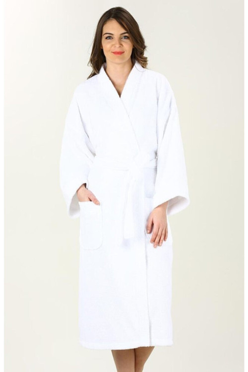 Otel Tipi Kimono Bornoz Beyaz L Beden
