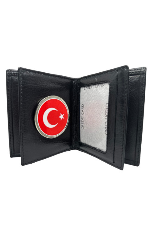 Ayyıldız Bayrak Türkiye Cüzdan Hakiki Deri