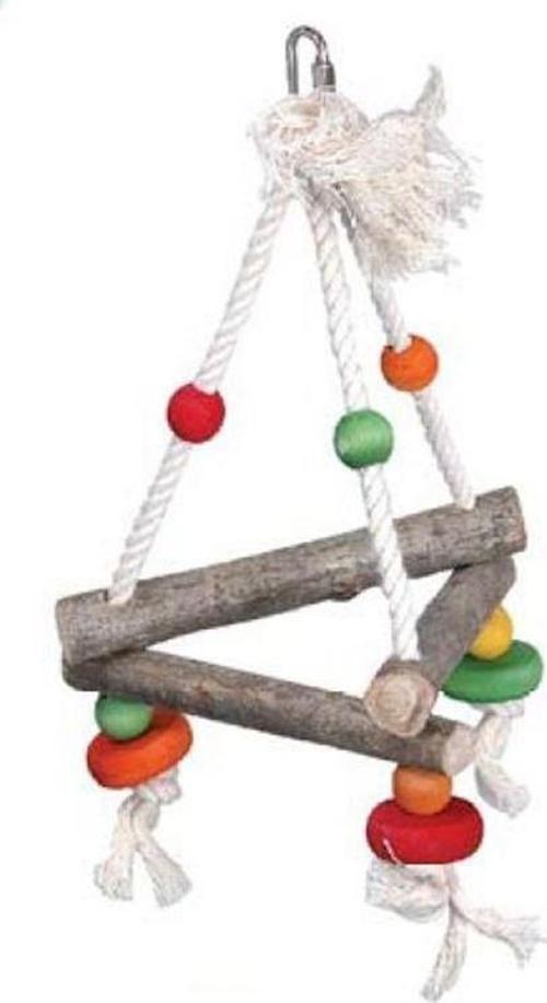 İpli Ahşap Kuş Oyuncağı 26 Cm