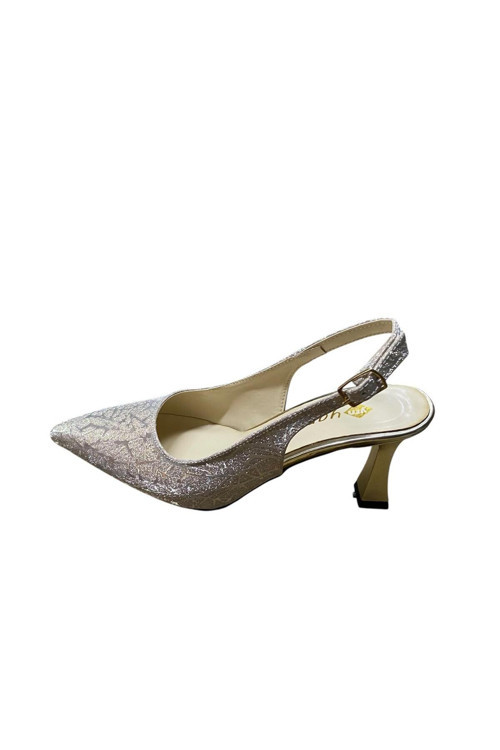 Kadın Kadeh Topuklu İşlemeli Arkası Açık Stiletto