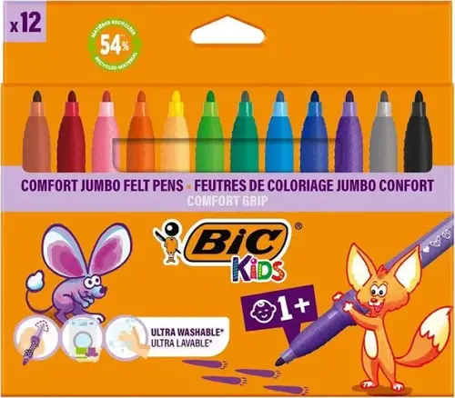 Kids Comfort 12'li Jumbo Keçeli Boya Kalemi