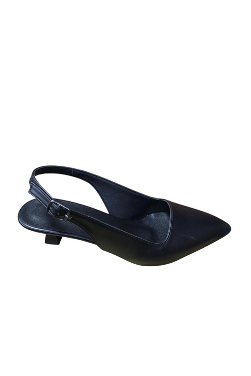 Kadın Arkası Açık Burnu Kapalı Kısa İnce Topuk Stiletto