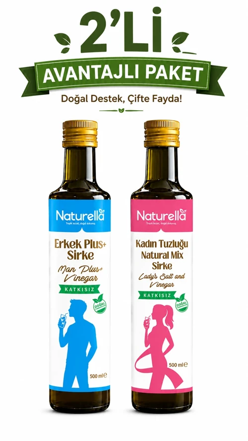 NATURELLA KADIN TUZLUĞU NATURAL MİX SİRKE x MAN PLUS SİRKE 2'Lİ SET