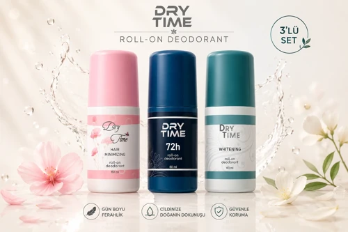 DRY TIME DEODORANT ROLL-ON 3'LÜ SET