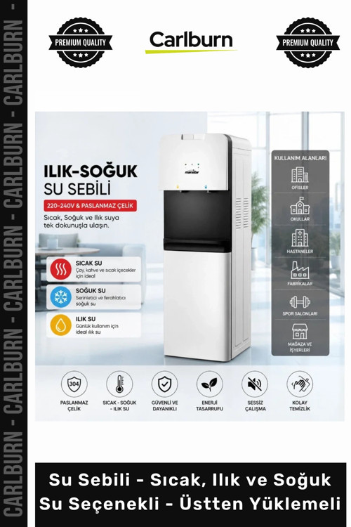 #SuSebili Kompresörlü Ofis Tipi Su Sebili Sıcak Ilık Soğuk Su Seçenekli Üstten Yüklemeli