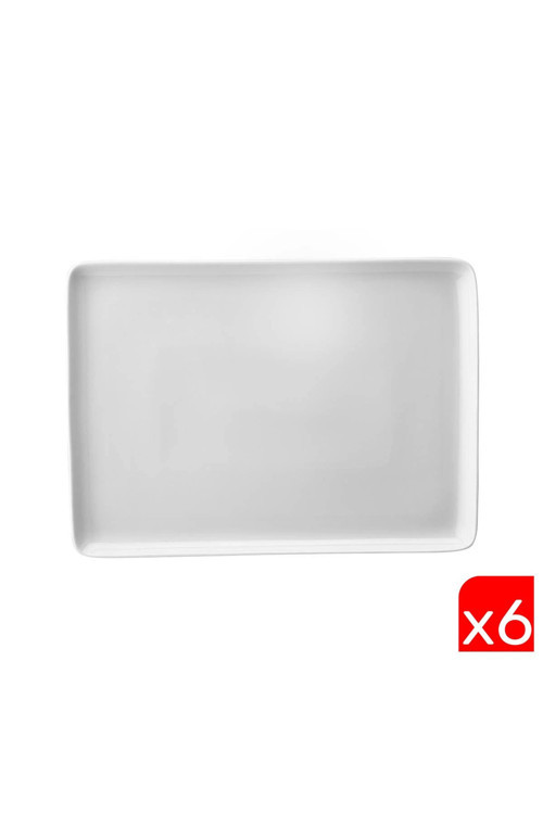 Dikdörtgen Tabak Kırık Beyaz 18x13cm 6 lı TAN18X13DU00