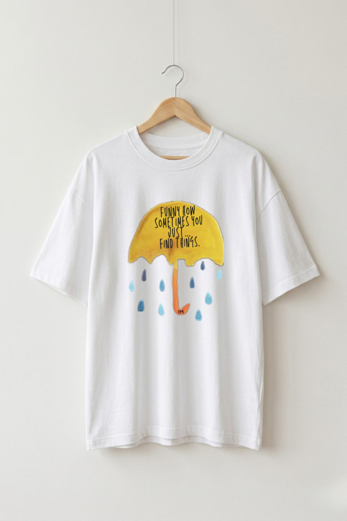 Oversize Unisex Beyaz How I Met Your Mother Dizi Grafik Tasarım Tişört