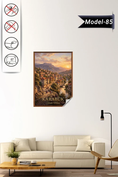 Türkiye İller Tablo - Poster Karabük (Model-85)